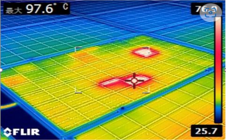 パネルの温度上昇